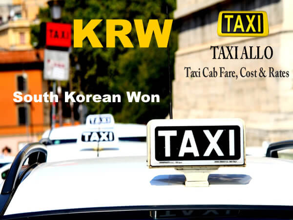 Taxi cab price in Taejon-jikhalsi, South Korea